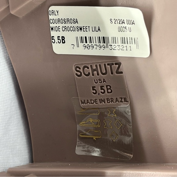 SCHUTZ NWT ORLY CROC PRINTED LUG SOLE COMBAT BOOTS SWEET LILAC 5.5 - Picture 11 of 14